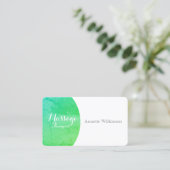 Grüne natürliche Steineleganz Visitenkarte (Stehend Vorderseite)