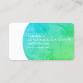 Grüne natürliche Steineleganz Visitenkarte (Rückseite)