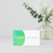 Grüne natürliche Steineleganz Visitenkarte (Stehend Vorderseite)
