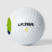 Grüne Navy Blue 2 Tone Diag Initial Monogram Golfball (Logo)