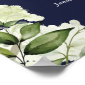 Grüne Navyblau Feier des Lebens Foto Poster (Ecke)