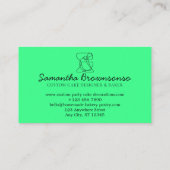 Grüne Neon Line hausgemachte Backwaren Kochen Visitenkarte (Rückseite)