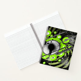 (Grüne) Neon-Tinte-Galaxie-Spirale Notizblock