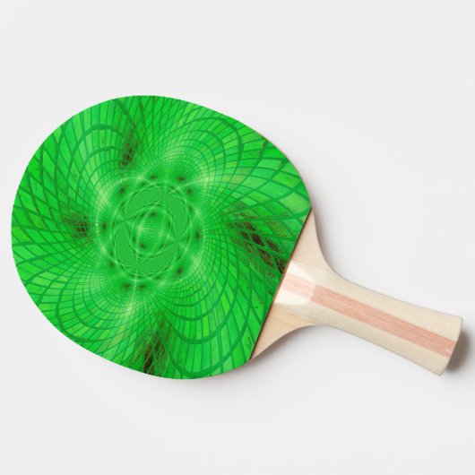grüne Neonabstraktion Tischtennis Schläger (Seitenansicht)