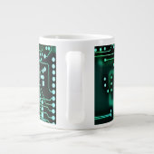 Grüne Neonleiterplatte Jumbo-Tasse (Rückseite)