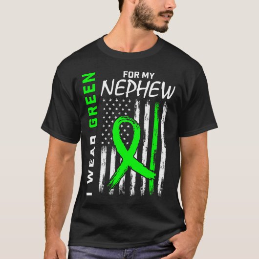 Grüne Nephew Nierenerkrankung Zerebral Palsy Aware T-Shirt (Vorderseite)
