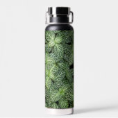 Grüne Nerven Pflanze Blätter Blütenblüte Trinkflasche (Rückseite)