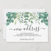 Grüne neue Ankündigung zur Adressenverschiebung (Vorderseite)