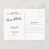 Grüne neue Zuhause-Adresse Ankündigung Postkarte (Rückseite)