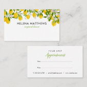 Grüne Neuernennung von Lemons Visitenkarte (Vorne/Hinten)