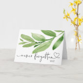 Grüne nie vergessen Condolence Beileid Trauer Karte (Gelbe Blume)