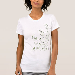 Grüne Niederlassungen und Blätter T-Shirt