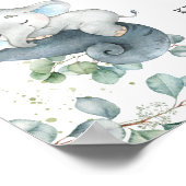 Grüne Niedliche Elefanten Tragen Sie eine Maske Be Poster (Ecke)