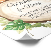 Grüne Niedliche Jungle Tiere Wünsche für Baby-Zeic Poster (Ecke)