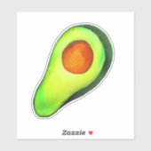 Grüne niedliche Kunst für Avocado Aufkleber (Blatt)