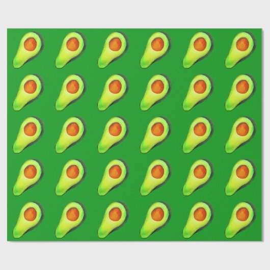 Grüne niedliche Kunst für Avocado Geschenkpapier (Flach)