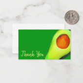 Grüne niedliche Kunst für Avocado Mitteilungskarte (Vorderseite/Rückseite Beispiel)