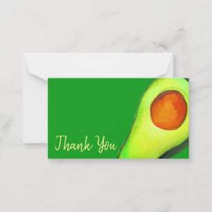 Grüne niedliche Kunst für Avocado Mitteilungskarte