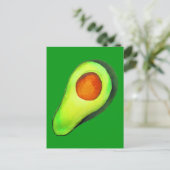 Grüne niedliche Kunst für Avocado Postkarte (Stehend Vorderseite)