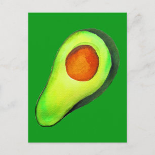 Grüne niedliche Kunst für Avocado Postkarte