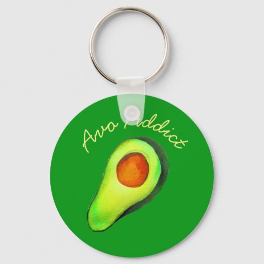 Grüne niedliche Kunst für Avocado Schlüsselanhänger (Vorderseite)