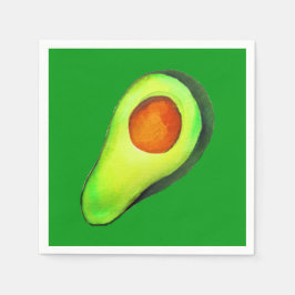Grüne niedliche Kunst für Avocado Serviette