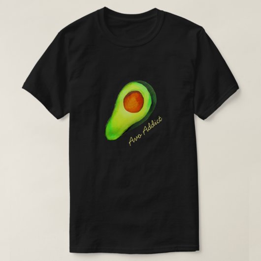 Grüne niedliche Kunst für Avocado T-Shirt (Design vorne)