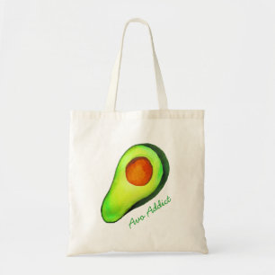 Grüne niedliche Kunst für Avocado Tragetasche