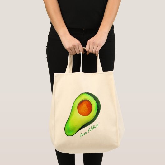 Grüne niedliche Kunst für Avocado Tragetasche (Vorderseite (Produkt))
