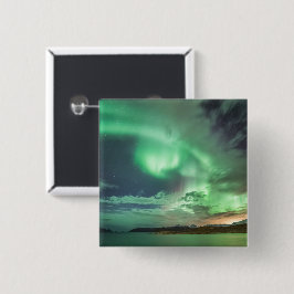 Grüne Nordlichter Button