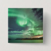 Grüne Nordlichter Button (Vorderseite)