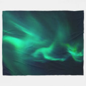 Grüne Nordlichter Fleecedecke (Vorderseite (Horizontal))