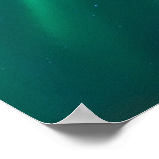 Grüne Nordlichter Poster (Ecke)