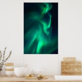 Grüne Nordlichter Poster (Küche)