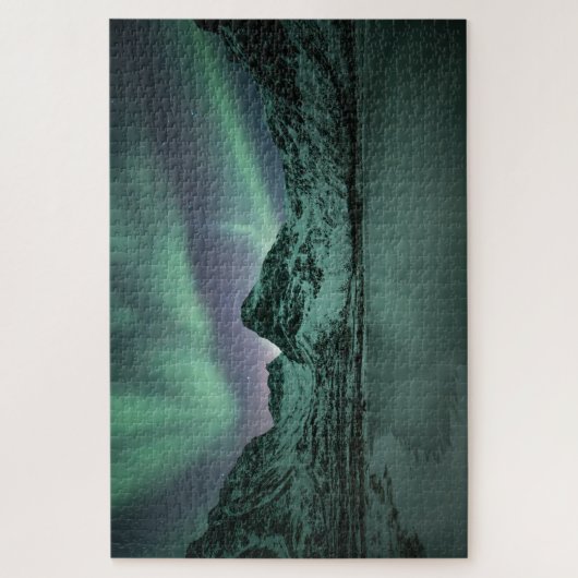 Grüne Nordlichter Puzzle (Vertikal)