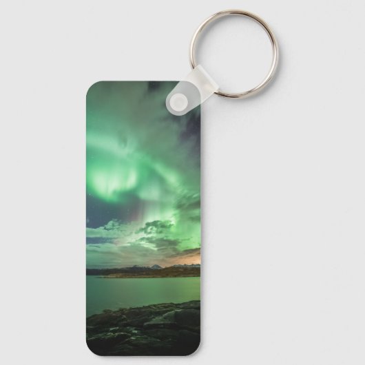 Grüne Nordlichter Schlüsselanhänger (Rückseite)