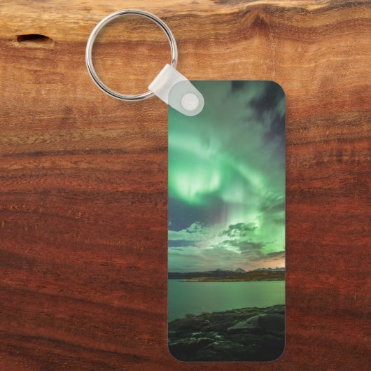 Grüne Nordlichter Schlüsselanhänger (Vorderseite)