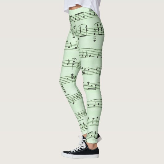 Grüne Noten Leggings (Links)