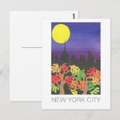 Grüne NYC am Abend im Herbst Postkarte (Vorne/Hinten)