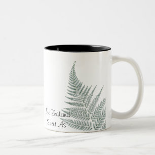 Grüne NZ silberner Farn-Tasse Zweifarbige Tasse