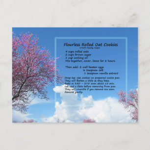 Grüne Oat Cookie Rezept Postkarte