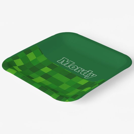 Grüne Oberschenkelplatte Pappteller (Gewinkelt)