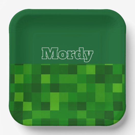 Grüne Oberschenkelplatte Pappteller (Vorderseite)