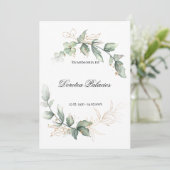 Grüne obituäre spanische Einladung (Stehend Vorderseite)