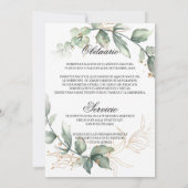 Grüne obituäre spanische Einladung (Rückseite)