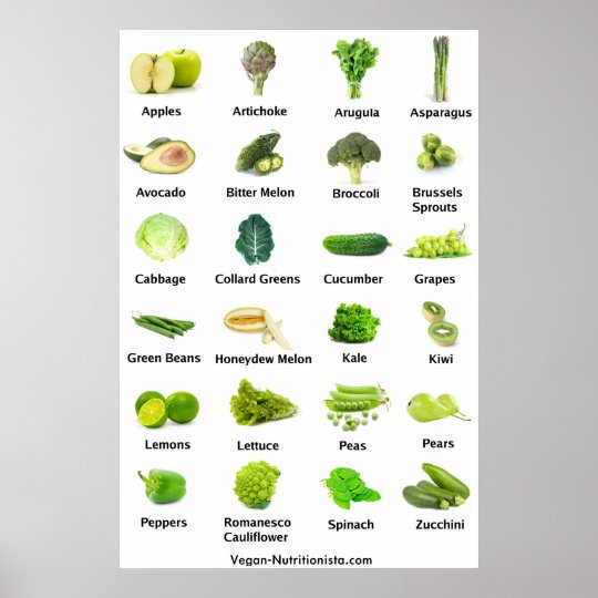 Poster gerahmt Buntes Obst Und Gemüse