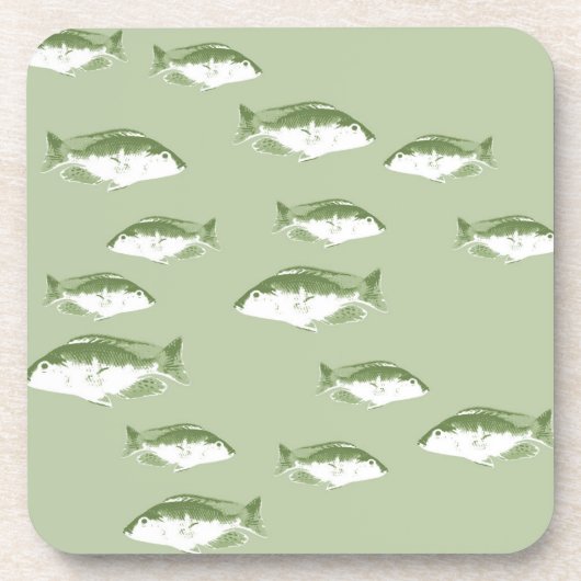 Grüne Ochsenfische Getränkeuntersetzer (Vorderseite)