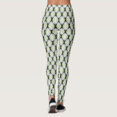Grüne Ogees auf Schwarz Leggings (Rückseite)