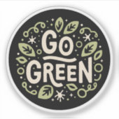 Grüne ökologische Ästhetik Aufkleber (Vorderseite)