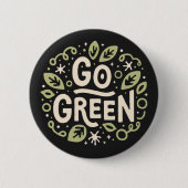 Grüne ökologische Ästhetik Button (Vorderseite)